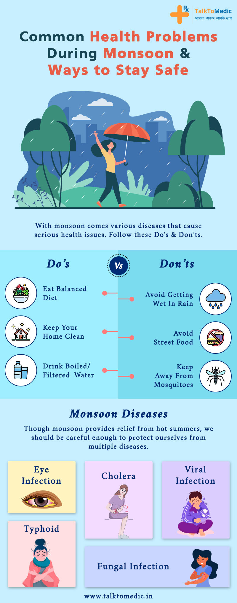 Health problems during monsoon